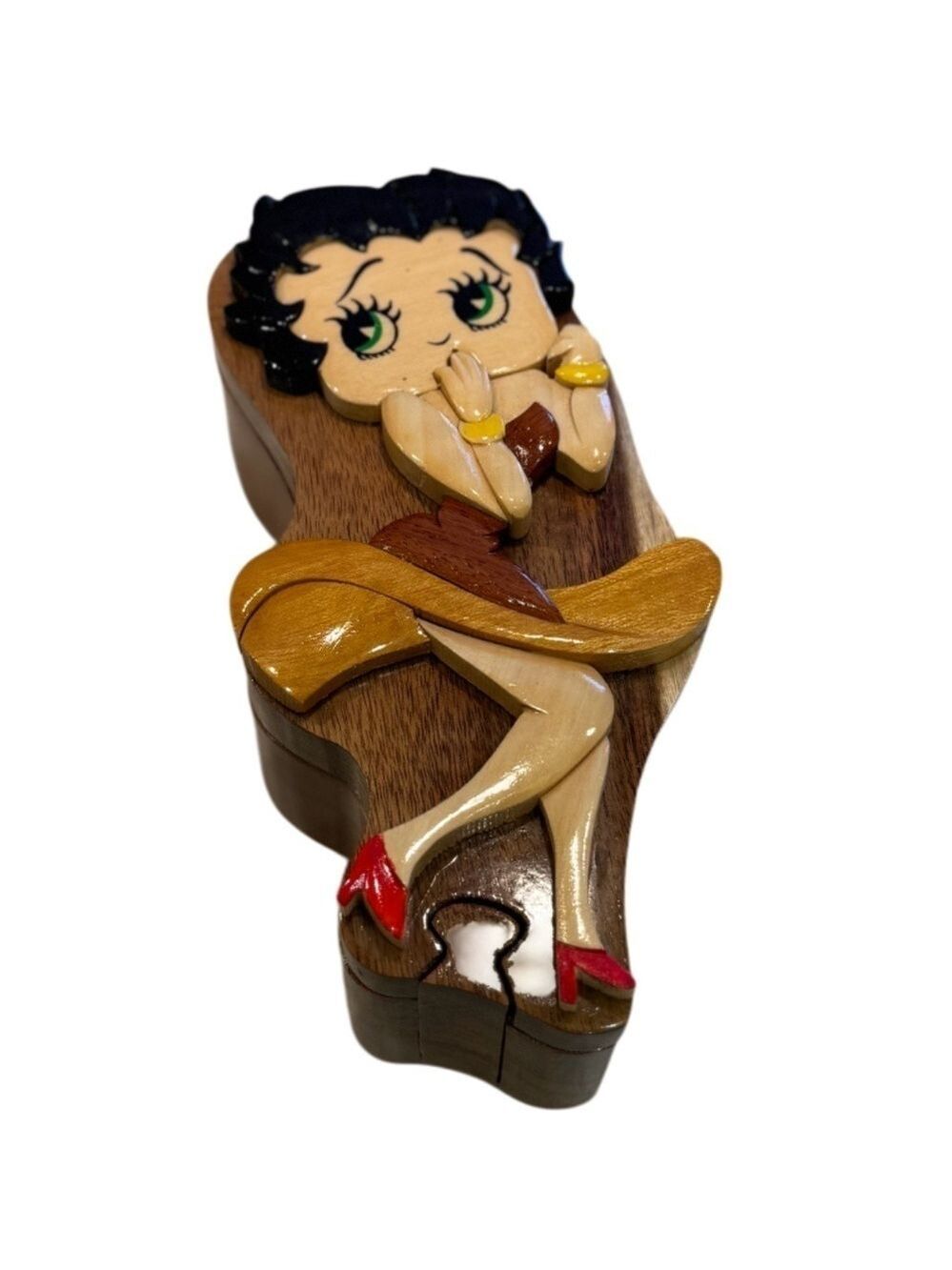 Betty Boop Wooden Puzzle Jewelry Box 1990s